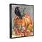 Stupell Industries Autumn Crow Pumpkin Botanicals Framed Floater Canvas Wall Art